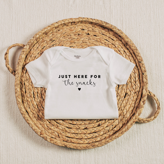 Just here for the Snacks | Baby Onesie & Romper